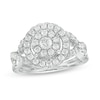 Thumbnail Image 1 of 1 CT. T.W. Diamond Double Frame Twist Shank Ring in 10K White Gold
