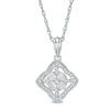 Thumbnail Image 1 of 1/4 CT. T.W. Composite Diamond Clover Outline Pendant in 10K White Gold