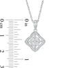 Thumbnail Image 3 of 1/4 CT. T.W. Composite Diamond Clover Outline Pendant in 10K White Gold