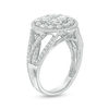 Thumbnail Image 3 of 1 CT. T.W. Composite Diamond Double Frame Split Shank Ring in 10K White Gold