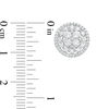 Thumbnail Image 3 of 1 CT. T.W. Composite Diamond Double Frame Stud Earrings in 10K White Gold