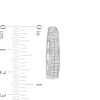 Thumbnail Image 3 of 1/2 CT. T.W. Diamond Vintage-Style Two Row Graduated Oval Hoop Earrings in Sterling Silver