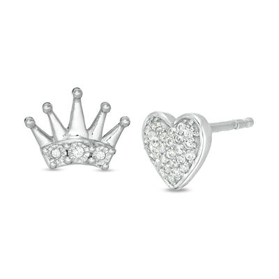 1-10 Crown Earring Ear Rings Display Cards Card Jewellery Kraft Brown Earrings