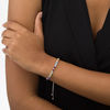 Thumbnail Image 2 of 4.0mm Multi-Gemstone and White Topaz Alternating Bolo Bracelet in Sterling SIlver - 10.5"