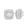 Thumbnail Image 0 of 1/4 CT. T.W. Diamond Squared Cushion Frame Stud Earrings in 10K White Gold