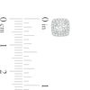 Thumbnail Image 3 of 1/2 CT. T.W. Diamond Illusion Cushion Frame Stud Earrings in 10K White Gold