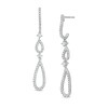 Thumbnail Image 1 of 3/8 CT. T.W. Diamond Double Teardrop Earrings in 10K White Gold