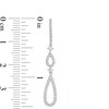 Thumbnail Image 2 of 3/8 CT. T.W. Diamond Double Teardrop Earrings in 10K White Gold