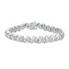Thumbnail Image 1 of 3 CT. T.W. Baguette and Round Diamond &quot;S&quot; Bracelet in 10K White Gold