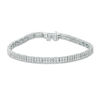 Thumbnail Image 1 of 3 CT. T.W. Diamond Two Row Line Bracelet in 10K White Gold - 7.5"