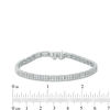 Thumbnail Image 2 of 3 CT. T.W. Diamond Two Row Line Bracelet in 10K White Gold - 7.5"