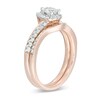5/8 CT. T.W. Diamond Pear-Shaped Frame Vintage-Style Bridal Set in 10K Rose Gold