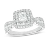 1-1/4 CT. T.W. Princess-Cut Diamond Frame Twist Shank Engagement Ring in 14K White Gold