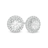 Thumbnail Image 1 of 1/2 CT. T.W. Diamond Thin Frame Stud Earrings in 10K White Gold