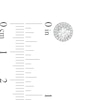 Thumbnail Image 3 of 1/2 CT. T.W. Diamond Thin Frame Stud Earrings in 10K White Gold