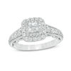 Thumbnail Image 1 of Love's Destiny by Zales 1-1/3 CT. T.W. Certified Princess-Cut Diamond Frame Engagement Ring in 14K Two-Tone Gold (I/I1)
