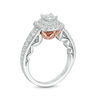Thumbnail Image 3 of Love's Destiny by Zales 1-1/3 CT. T.W. Certified Princess-Cut Diamond Frame Engagement Ring in 14K Two-Tone Gold (I/I1)