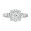 Thumbnail Image 4 of Love's Destiny by Zales 1-1/3 CT. T.W. Certified Princess-Cut Diamond Frame Engagement Ring in 14K Two-Tone Gold (I/I1)