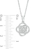 Thumbnail Image 2 of 1/8 CT. T.W. Diamond Love Knot Pendant in Sterling Silver
