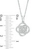 Thumbnail Image 1 of 1/8 CT. T.W. Diamond Love Knot Pendant in Sterling Silver