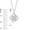 Thumbnail Image 2 of 1/8 CT. T.W. Diamond Love Knot Pendant in Sterling Silver