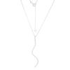 Thumbnail Image 1 of 3/8 CT. T.W. Diamond Squiggle Pendant in 10K White Gold