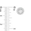 Thumbnail Image 3 of 1 CT. T.W. Diamond Circle Frame Stud Earrings in 10K White Gold
