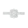 Thumbnail Image 4 of 1/2 CT. T.W. Princess-Cut Diamond Frame Vintage-Style Engagement Ring in 14K White Gold