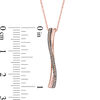 Thumbnail Image 3 of 1/10 CT. T.W. Enhanced Champagne Diamond Vertical Ribbon Pendant in 10K Rose Gold