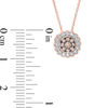 Thumbnail Image 3 of 1/4 CT. T.W. Enhanced Champagne and White Diamond Scallop Frame Pendant in 10K Rose Gold