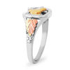 Thumbnail Image 2 of Black Hills Gold Horse, Horseshoe and Leaves Ring in Sterling Silver and 10K Gold