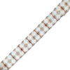 Thumbnail Image 1 of 3.5mm Lab-Created Opal Double Row Bracelet in Sterling Silver with 10K Rose Gold Plate - 7.25"
