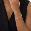Thumbnail Image 2 of Oval Multi-Gemstone and White Topaz Bracelet in Sterling Silver - 7.5"