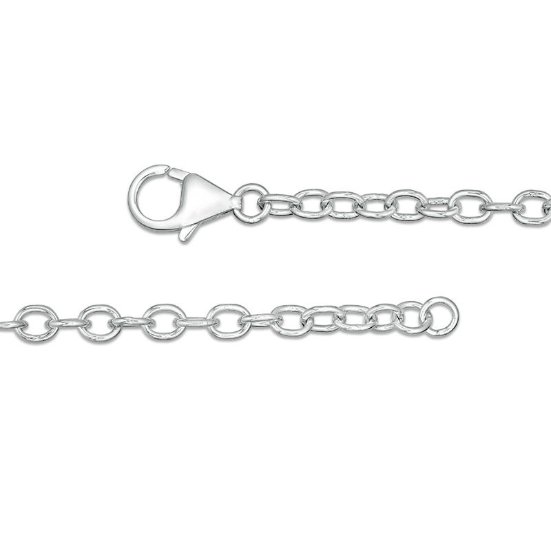 Main Image 3 of Oval Multi-Gemstone and White Topaz Bracelet in Sterling Silver - 7.5"