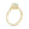 Thumbnail Image 3 of Pear-Shaped Opal and Diamond Accent Chevron Ring in 10K Gold