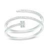 Thumbnail Image 1 of 1/6 CT. T.W. Diamond Wraparound Nail Ring in 10K White Gold