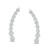 Thumbnail Image 1 of 1/6 CT. T.W. Journey Composite Diamond Crawler Earrings in 10K White Gold