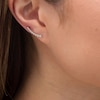 Thumbnail Image 2 of 1/6 CT. T.W. Journey Composite Diamond Crawler Earrings in 10K White Gold