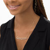 Thumbnail Image 2 of 4.0mm Freshwater Cultured Pearl Dangle Curved Bar Necklace in 10K Gold
