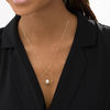 Thumbnail Image 2 of 8.0mm Freshwater Cultured Pearl Open Circle Pendant in 10K Gold