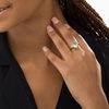 Thumbnail Image 2 of Marquise Green Quartz and Diamond Accent Geometric Ring in 10K Gold