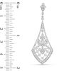 Thumbnail Image 1 of 7/8 CT. T.W. Diamond Ornate Drop Earring in 18K White Gold