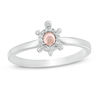 Thumbnail Image 1 of Diamond Accent Turtle Stackable Ring in Sterling Silver and 10K Rose Gold