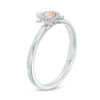 Thumbnail Image 3 of Diamond Accent Turtle Stackable Ring in Sterling Silver and 10K Rose Gold