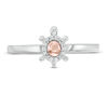Thumbnail Image 4 of Diamond Accent Turtle Stackable Ring in Sterling Silver and 10K Rose Gold