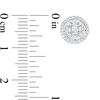 Thumbnail Image 3 of 1/2 CT. T.W. Composite Diamond Double Frame Stud Earrings in 10K White Gold