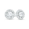 Thumbnail Image 1 of 1/2 CT. T.W. Diamond Twist Frame Stud Earrings in 10K White Gold