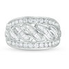 Thumbnail Image 4 of 3/4 CT. T.W. Baguette and Round Diamond Twist Ring in 10K White Gold
