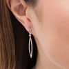 Thumbnail Image 2 of 1/3 CT. T.W. Diamond Elongated Marquise Drop Earrings in 10K White Gold
