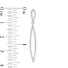 Thumbnail Image 3 of 1/3 CT. T.W. Diamond Elongated Marquise Drop Earrings in 10K White Gold